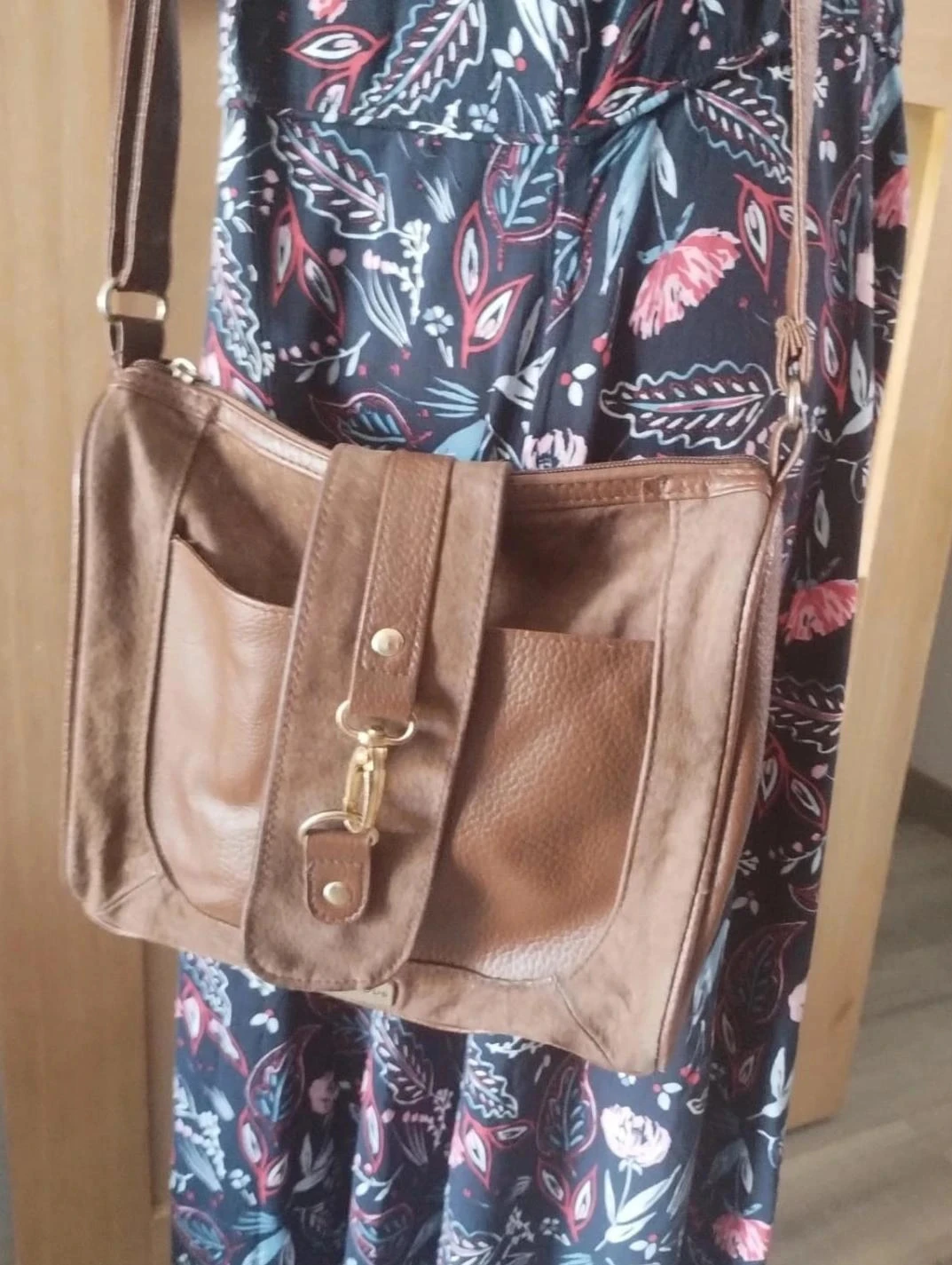 Petit sac en bandoulière, marron, Ted Lapidus